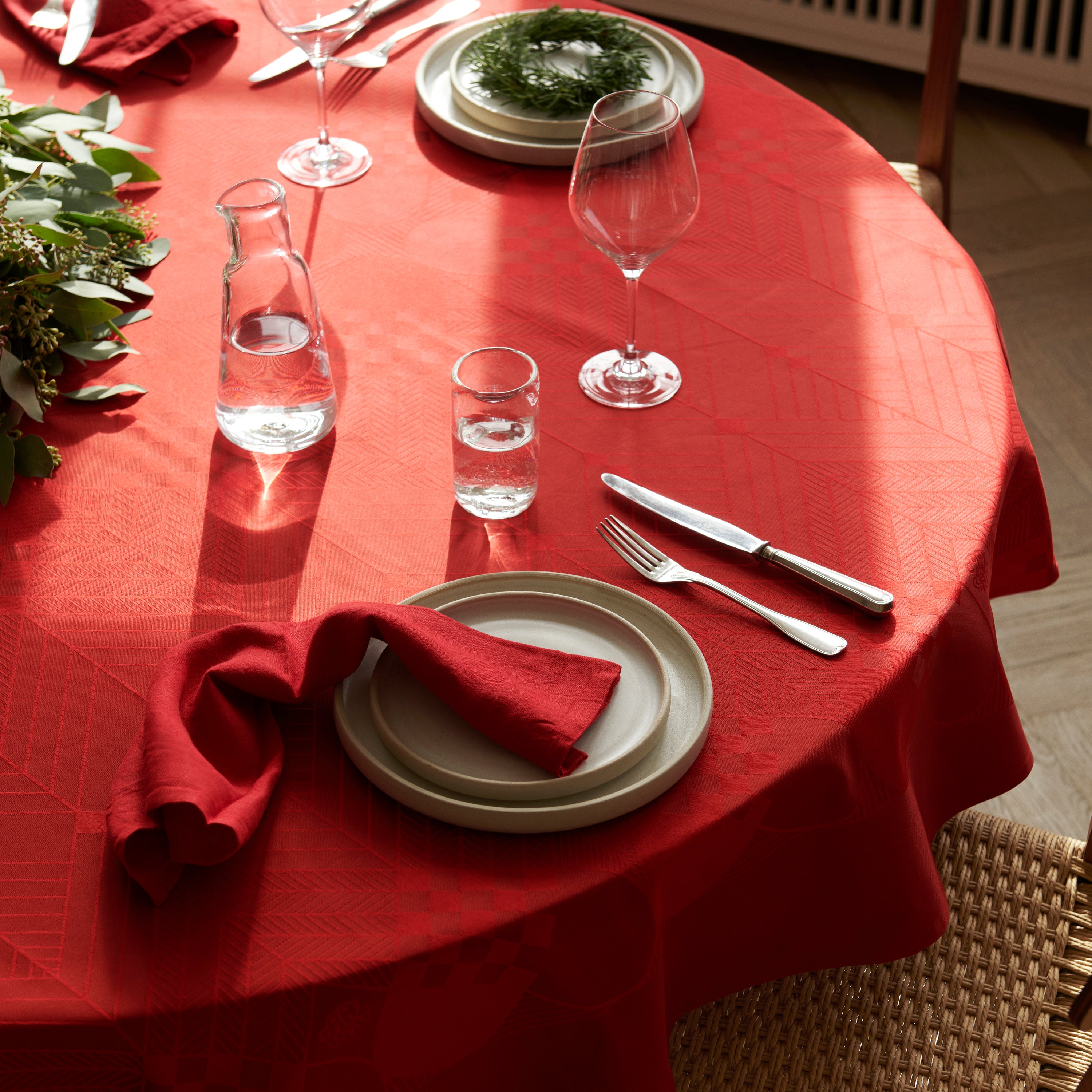 Round Christmas Tablecloth