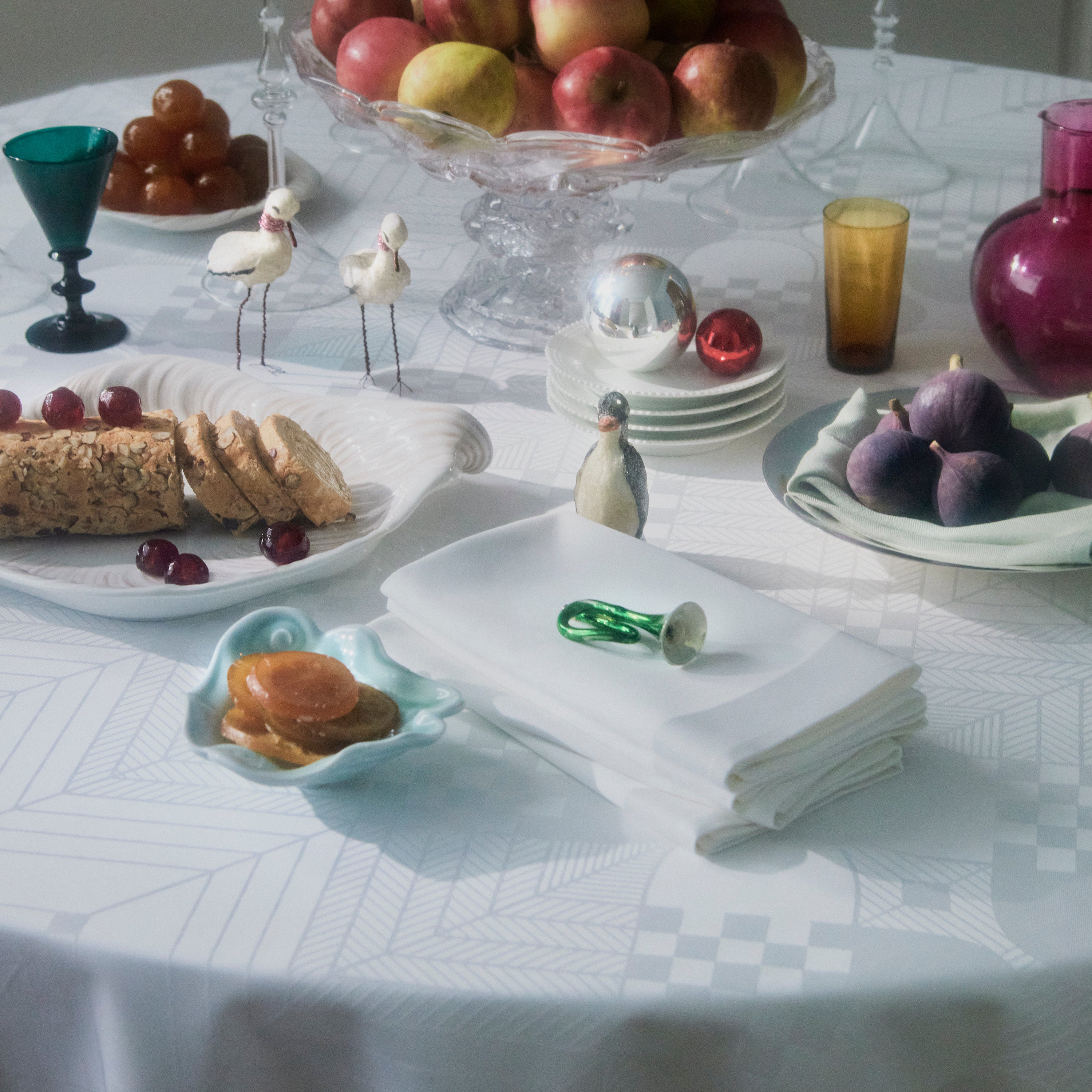 Round Christmas Tablecloth