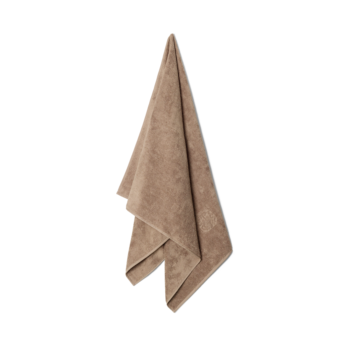 Exquisite nut-brown bath towel with focus on functionality