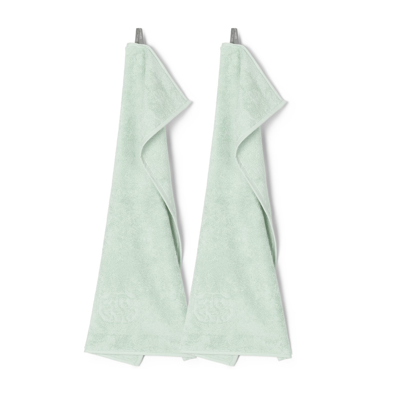 2 Guest towels, Glass Green