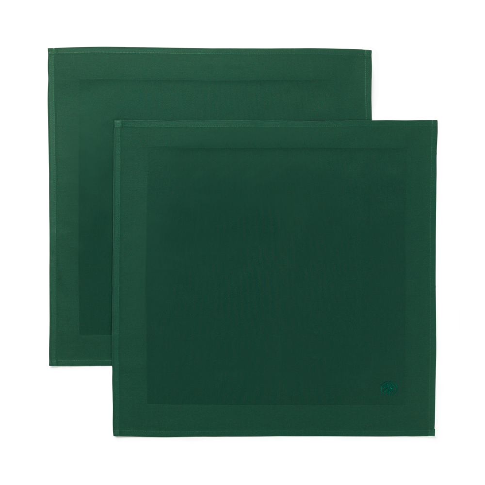 2 pcs. Damask Napkins with Embroidered Logo