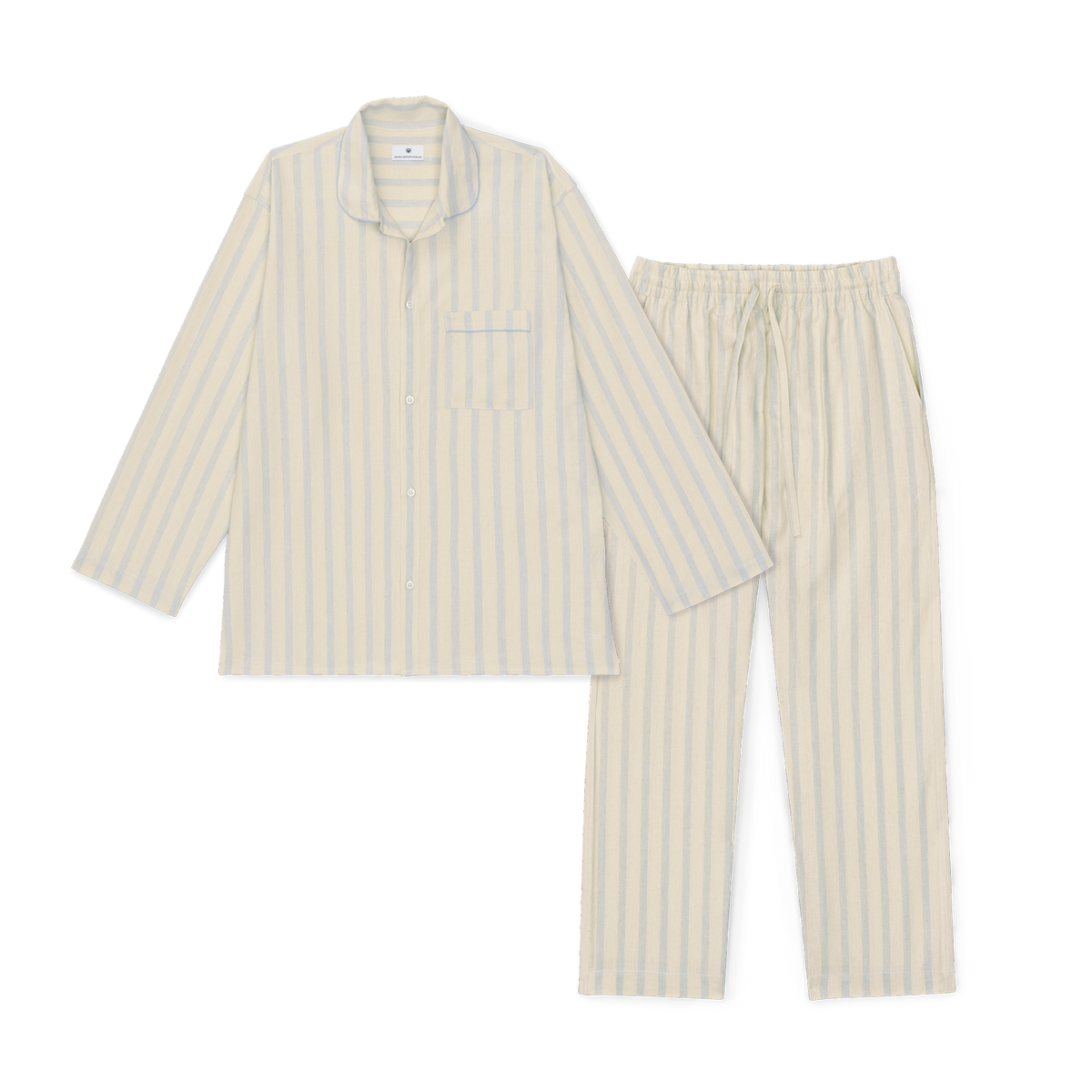 Classic unisex pyjamas in linen and cotton – Archive Linen with blue ...