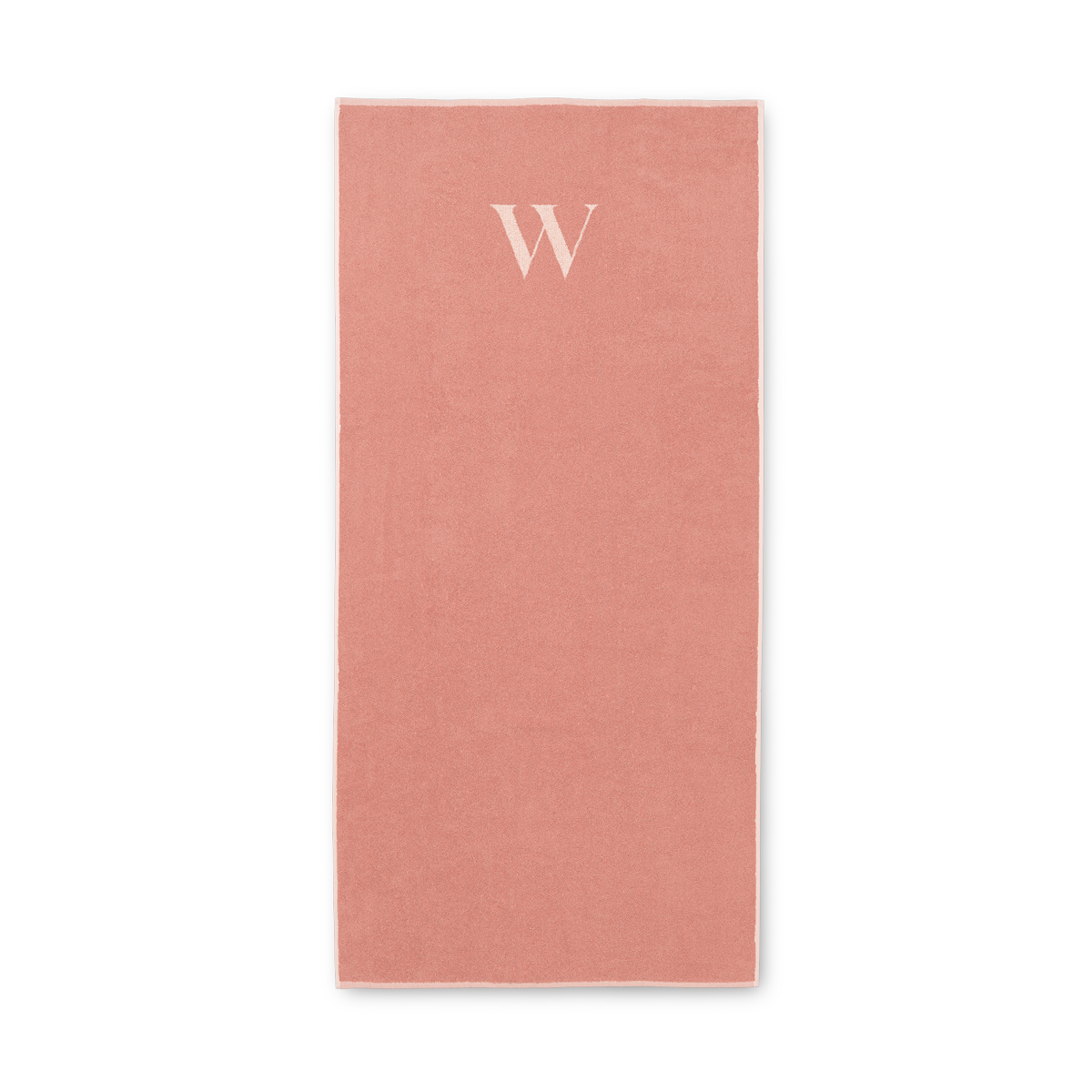 Bath towel with a W