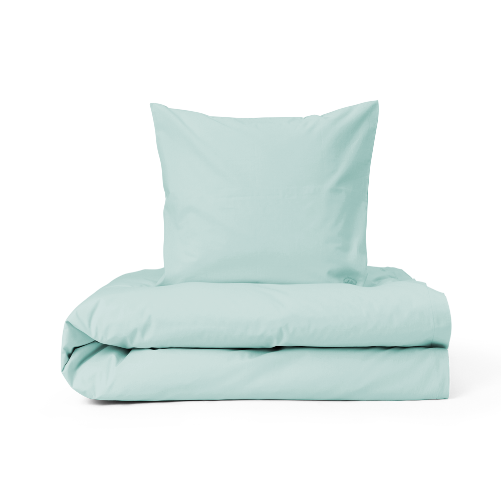 Organic baby bed linen in light blue