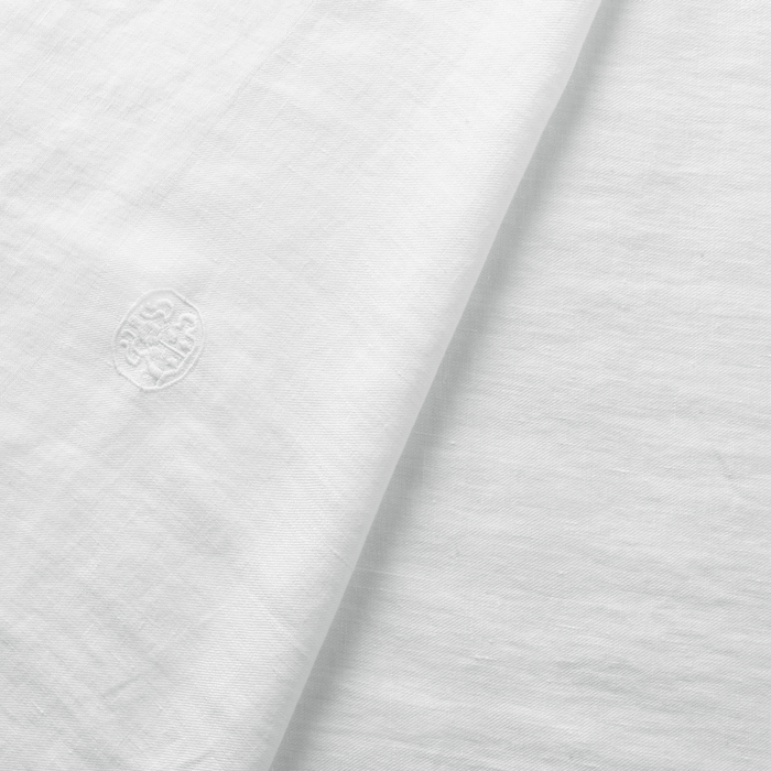 White linen tablecloth