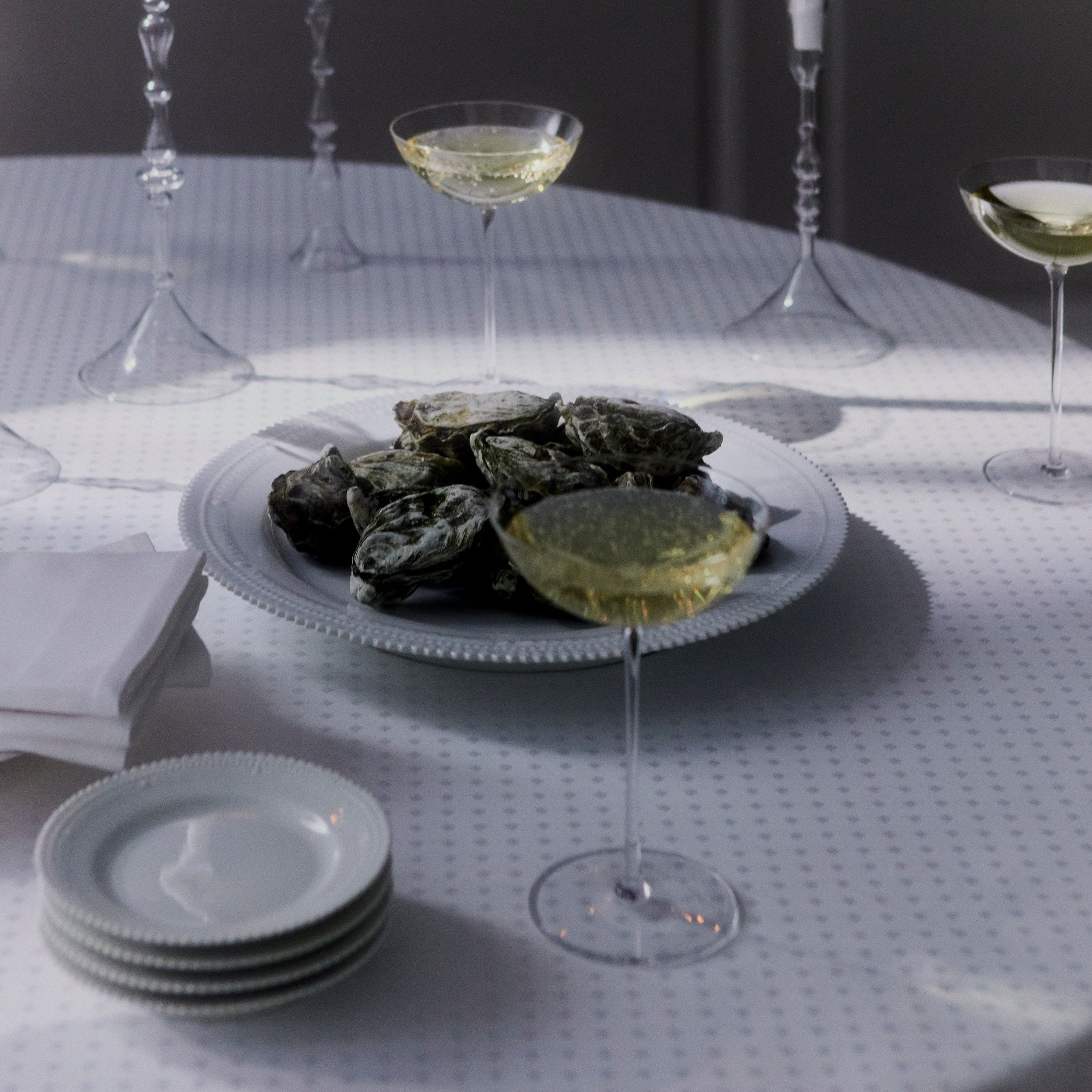 Round Damask Tablecloth